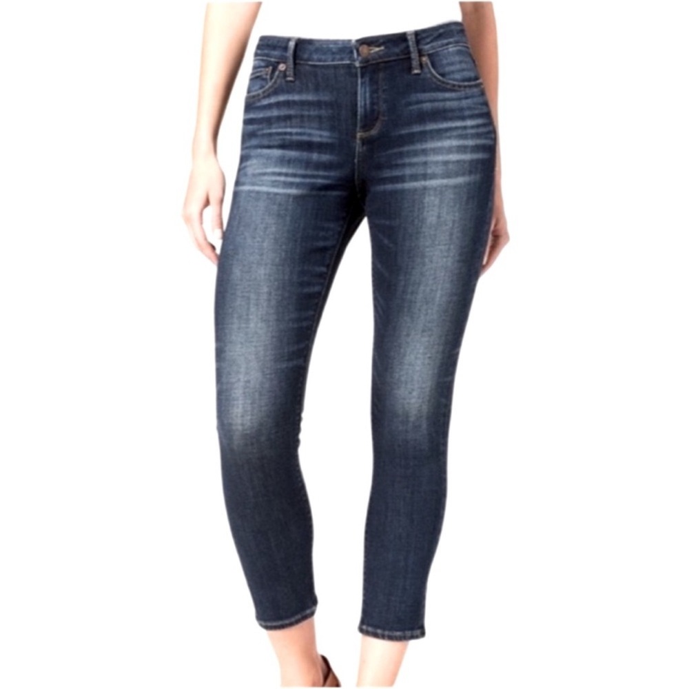 Lucky Brand Lolita Crop Low Rise Jeans Medium Wash Denim Blue Size 6